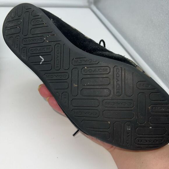 Coach Tania Monogrammed Canvas and Suede Sneaker - Picture 7 of 13